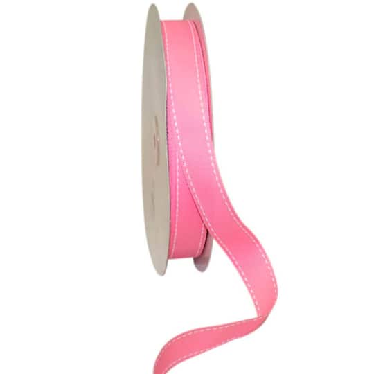 JAM Paper 7/8" x 50yd. Grosgrain Saddle Stitch Ribbon